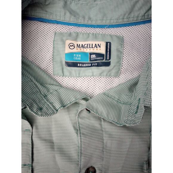 Magellan Outdoors Moisture Wicking Relaxed Fit 2XL Fish Gear Button Up - Picture 2 of 9